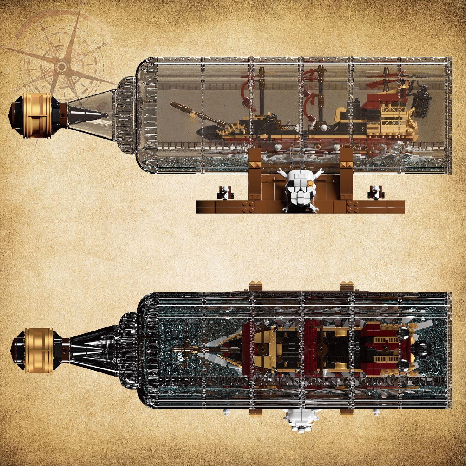 Mould King 10066 Revenge in a Bottle Buddelschiff