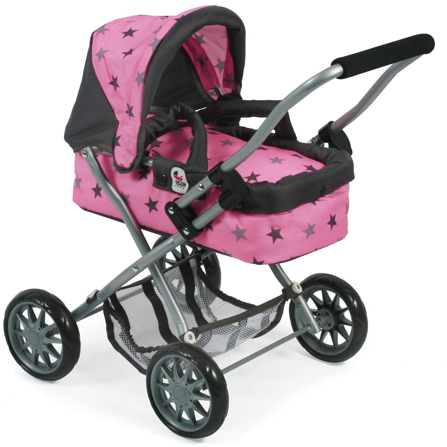 Bayer Chic 2000 555-83 Mini-Kuschelwagen SMARTY, Sternchen Grau