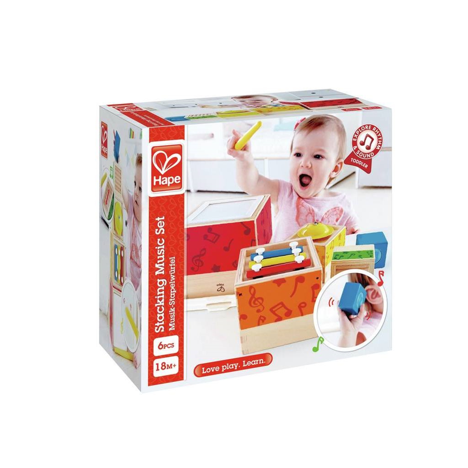 Hape E0336 Musik-Stapelwürfel