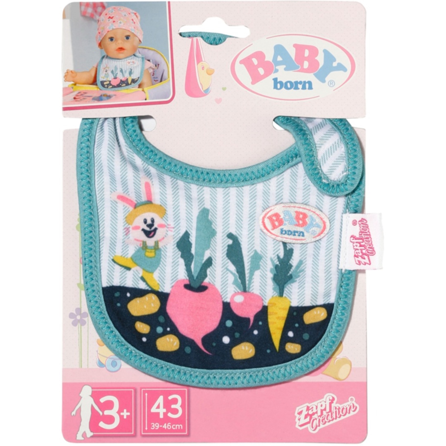 Zapf Creation 830840 BABY born Lätzchen, 43 cm