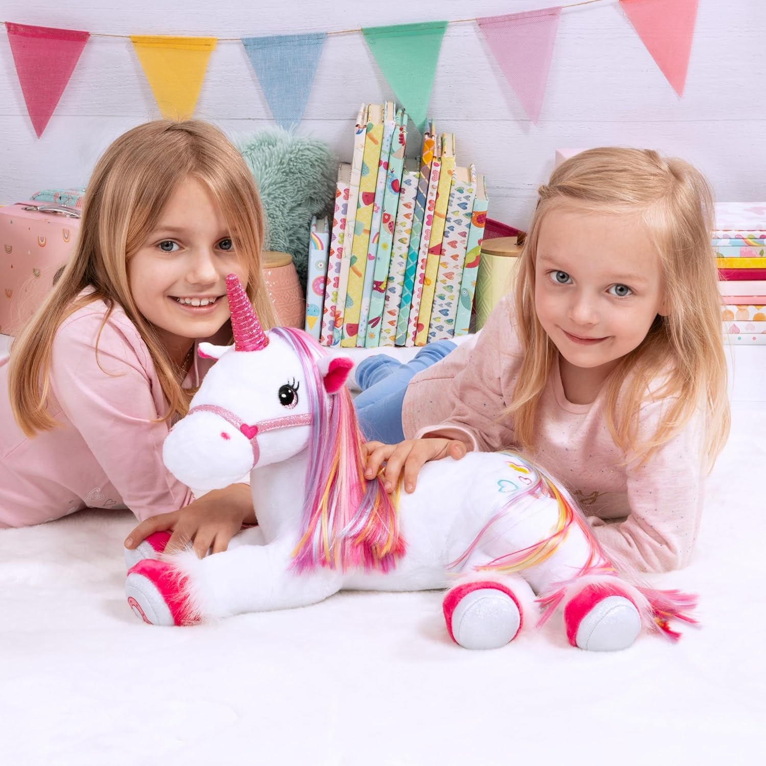 Bayer Design 69536AA Unicorn Plüsch mit Licht, Sound