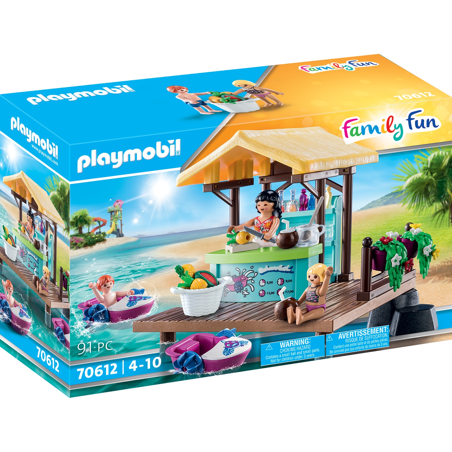 PLAYMOBIL 70612 Family Fun Paddleboot-Verleih mit Saftbar