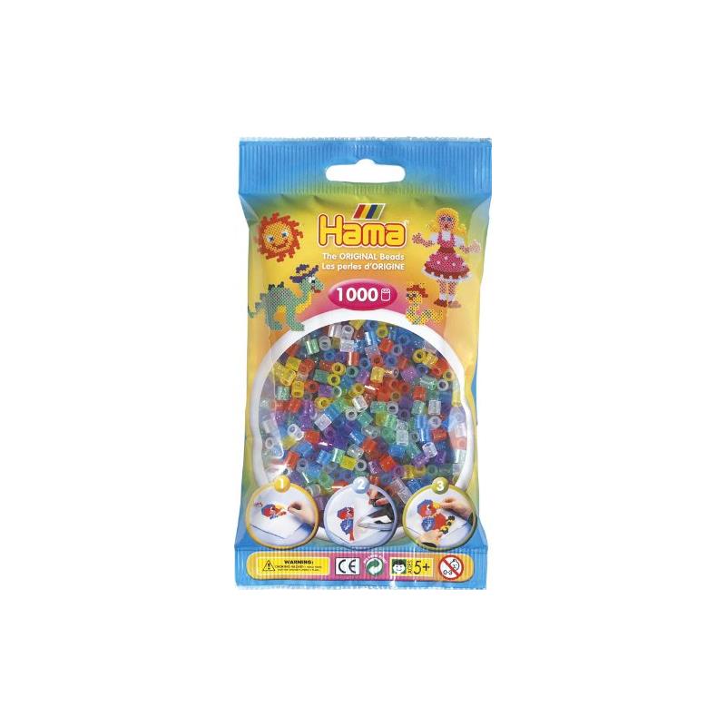 Hama 207-54 Perlen-Btl. 1000 Stck., Glittermix