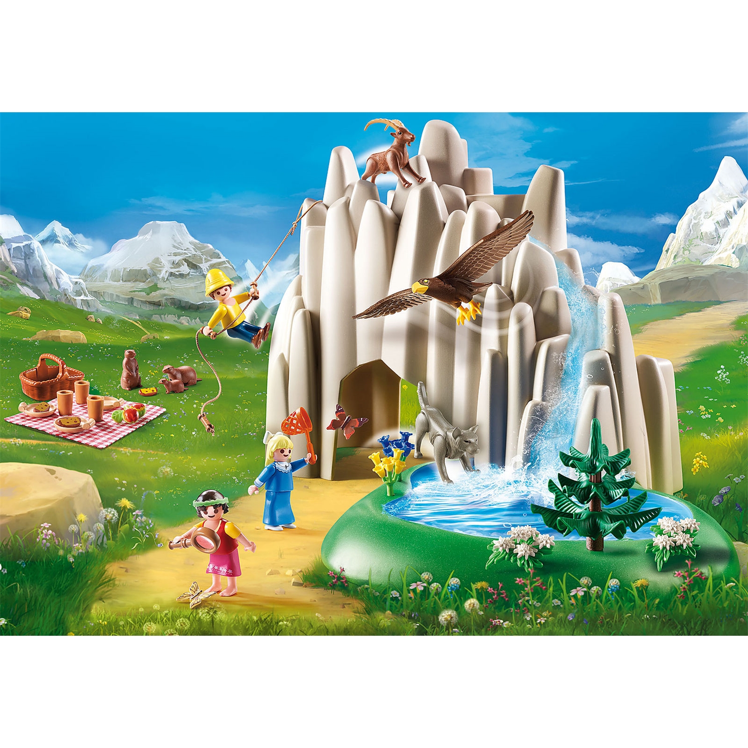 PLAYMOBIL 70254 Am Kristallsee mit Heidi, Peter und Clara –