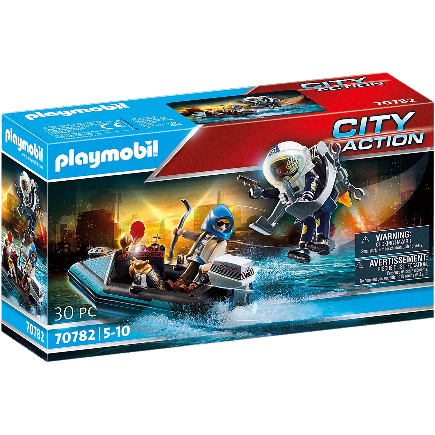 PLAYMOBIL 70782 City Action Polizei-Jetpack: Festnahme des