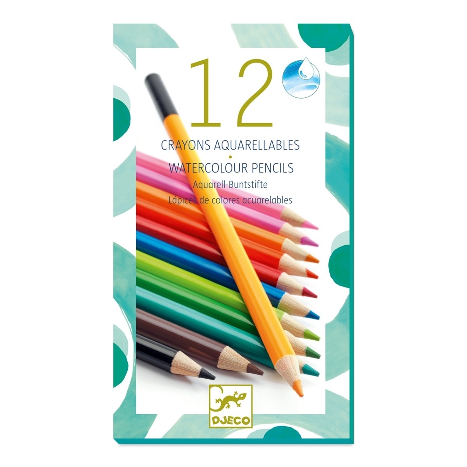 Djeco DJ08824 Farben: 12 Aquarell Stifte