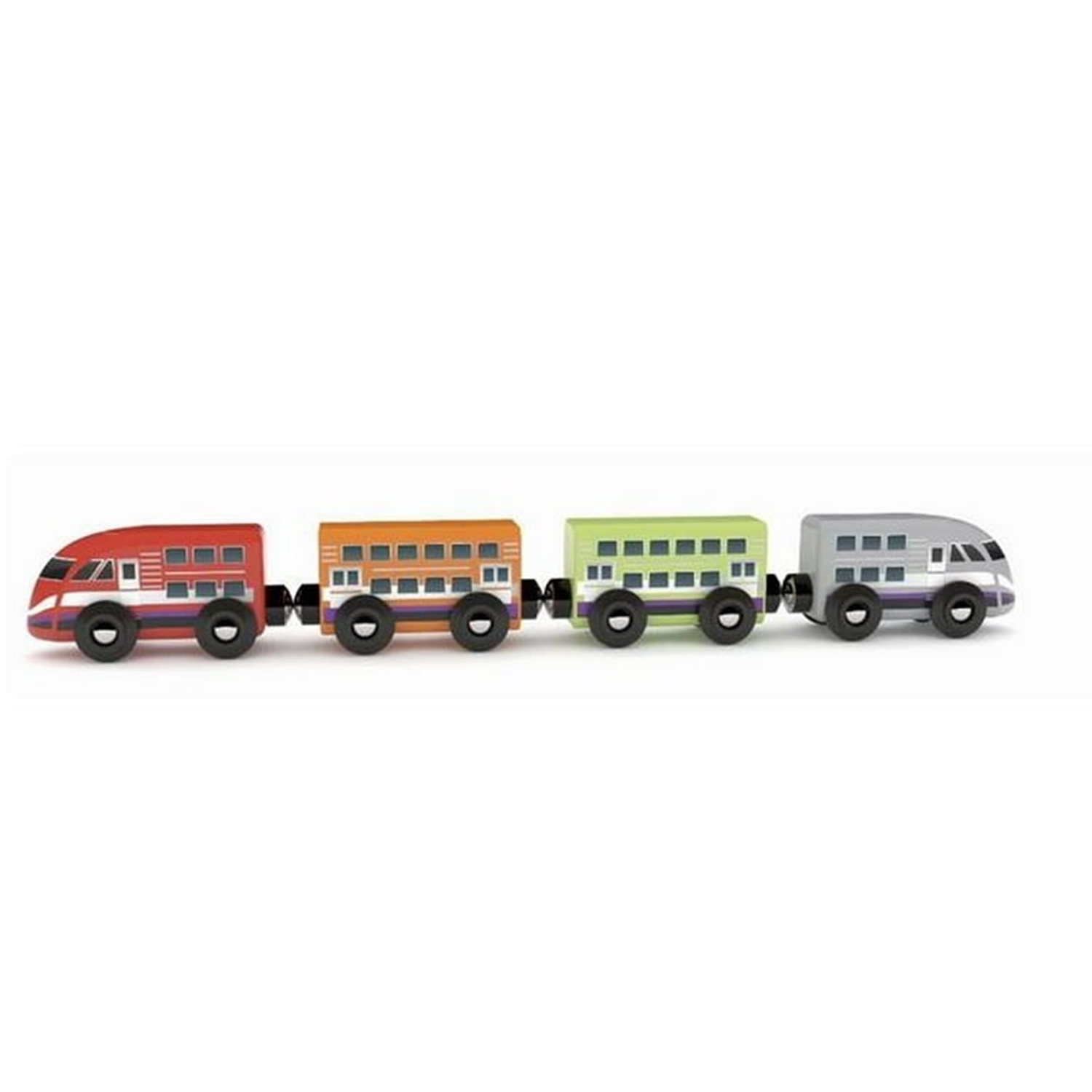JADORE 821105 Holzfahrzeuge Set -Bullet Train Tube