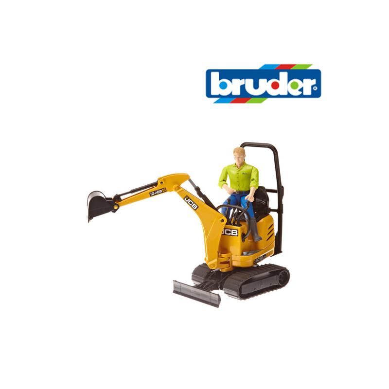 Bruder 62002 JCB Mikrobagger und Bauarbeiter