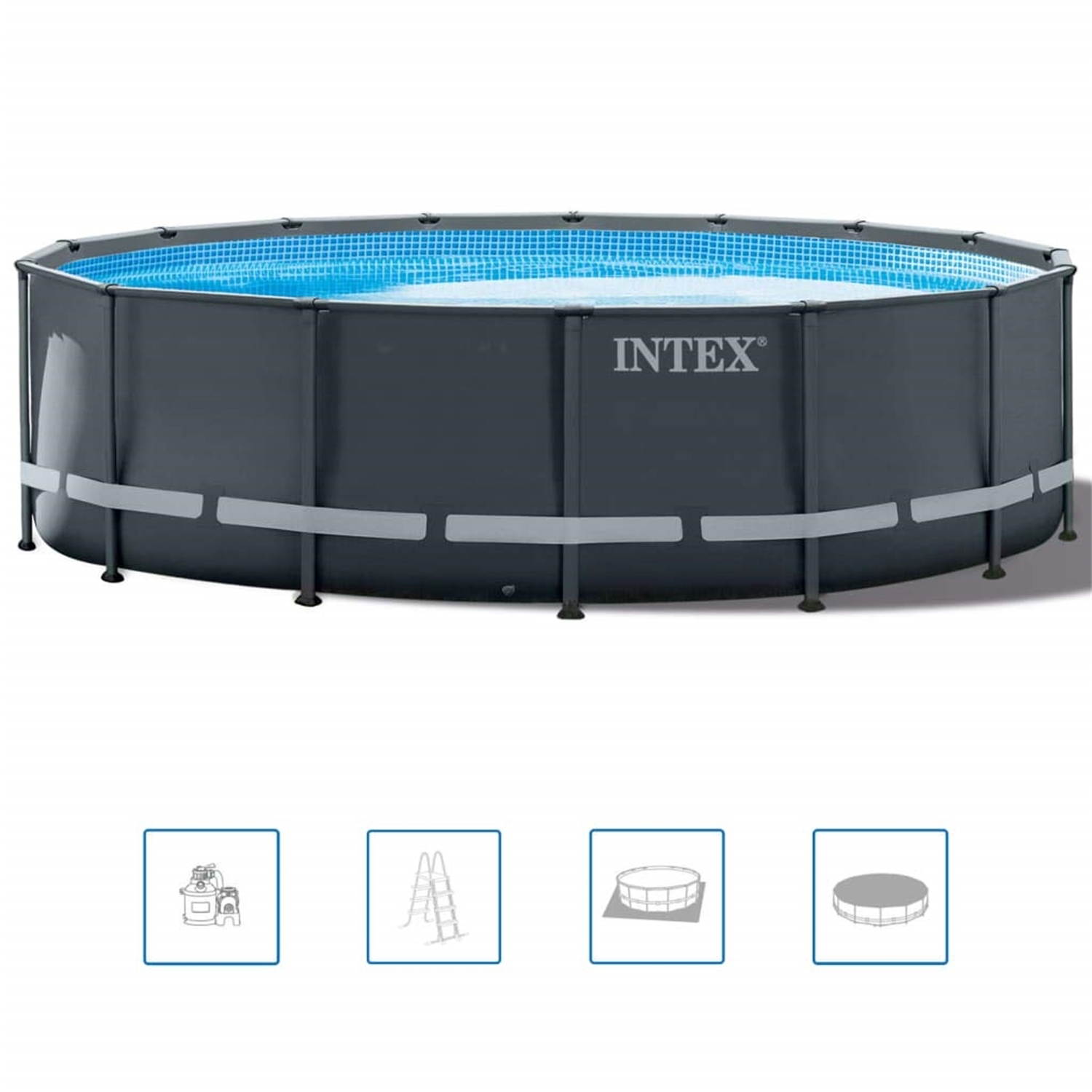 Intex 26326GN Ultra XTR Frame Pool-Set 488x122 mit Sandfilter