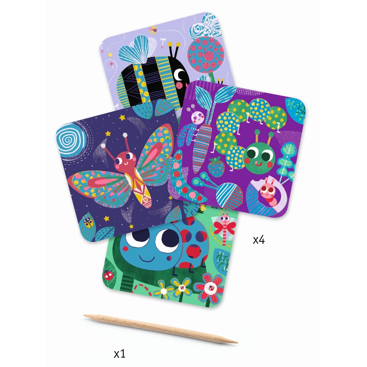 Djeco DJ09092 Kratzbilder 3-6: Käfer