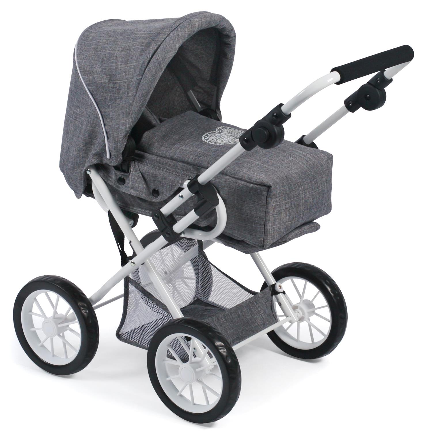 Bayer Chic 2000 560 76 Kombi-Puppenwagen LENI, Jeans Grey
