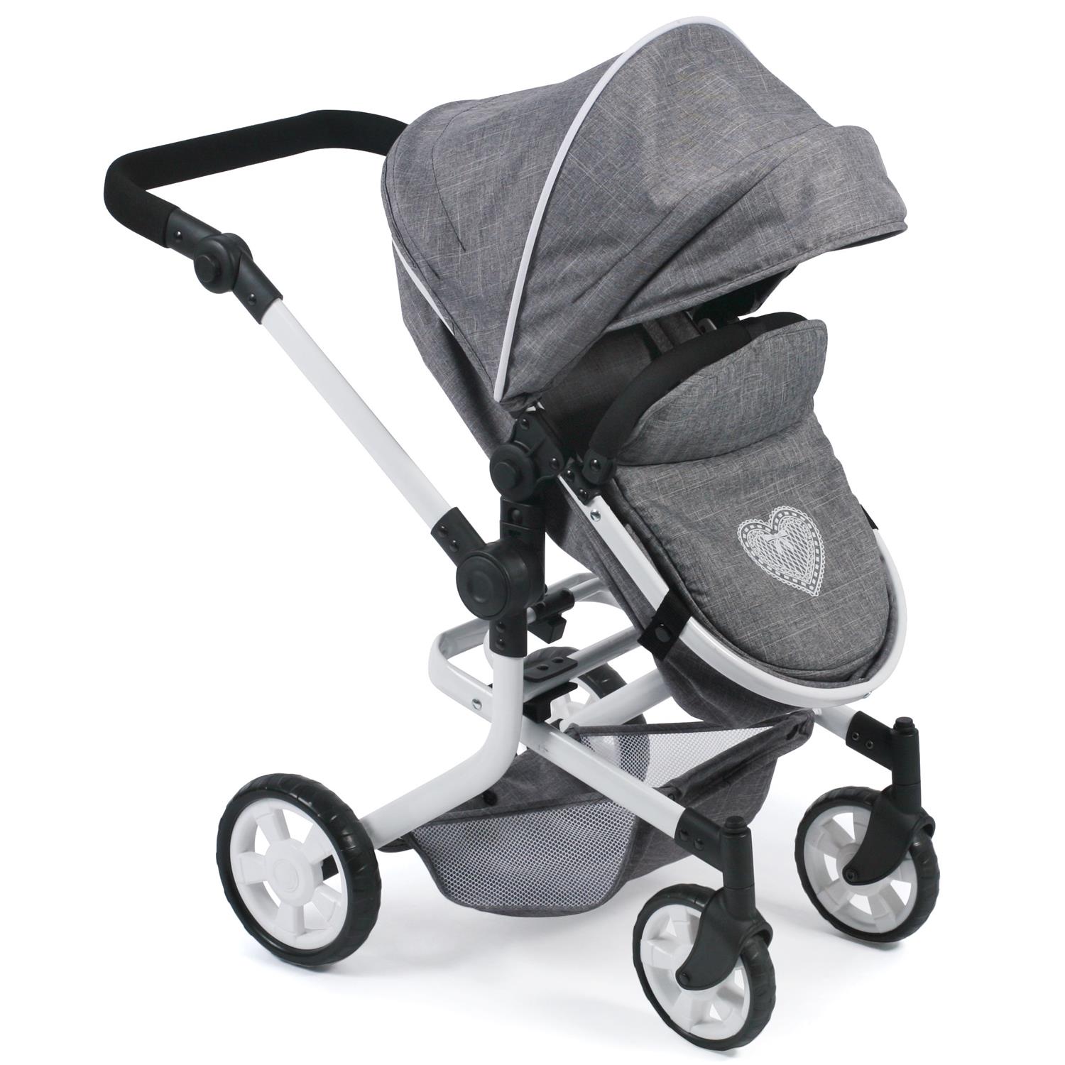 Bayer Chic 2000 595-76 Kombi-Puppenwagen "MIKA", Jeans Grey