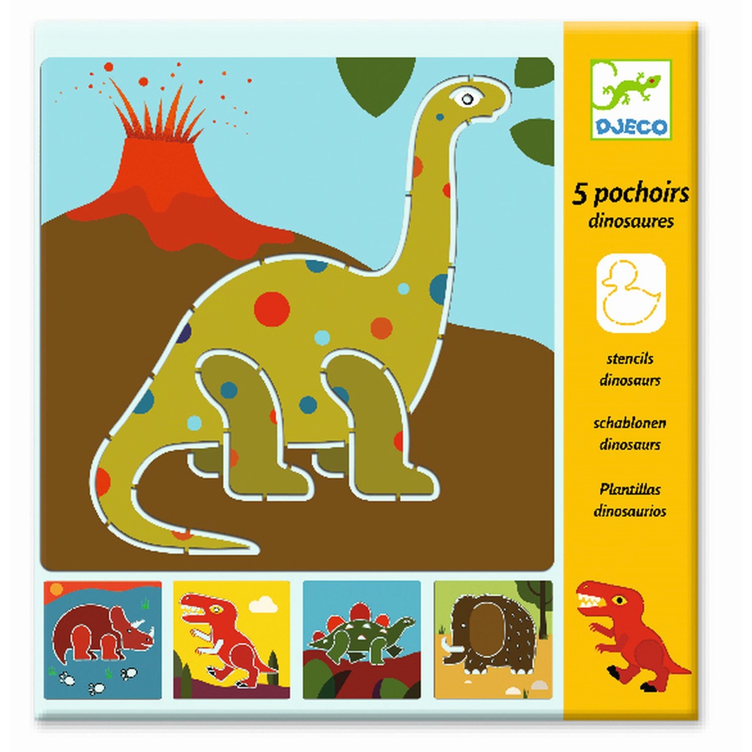 Djeco DJ08863 Schablone: Dinosaurier