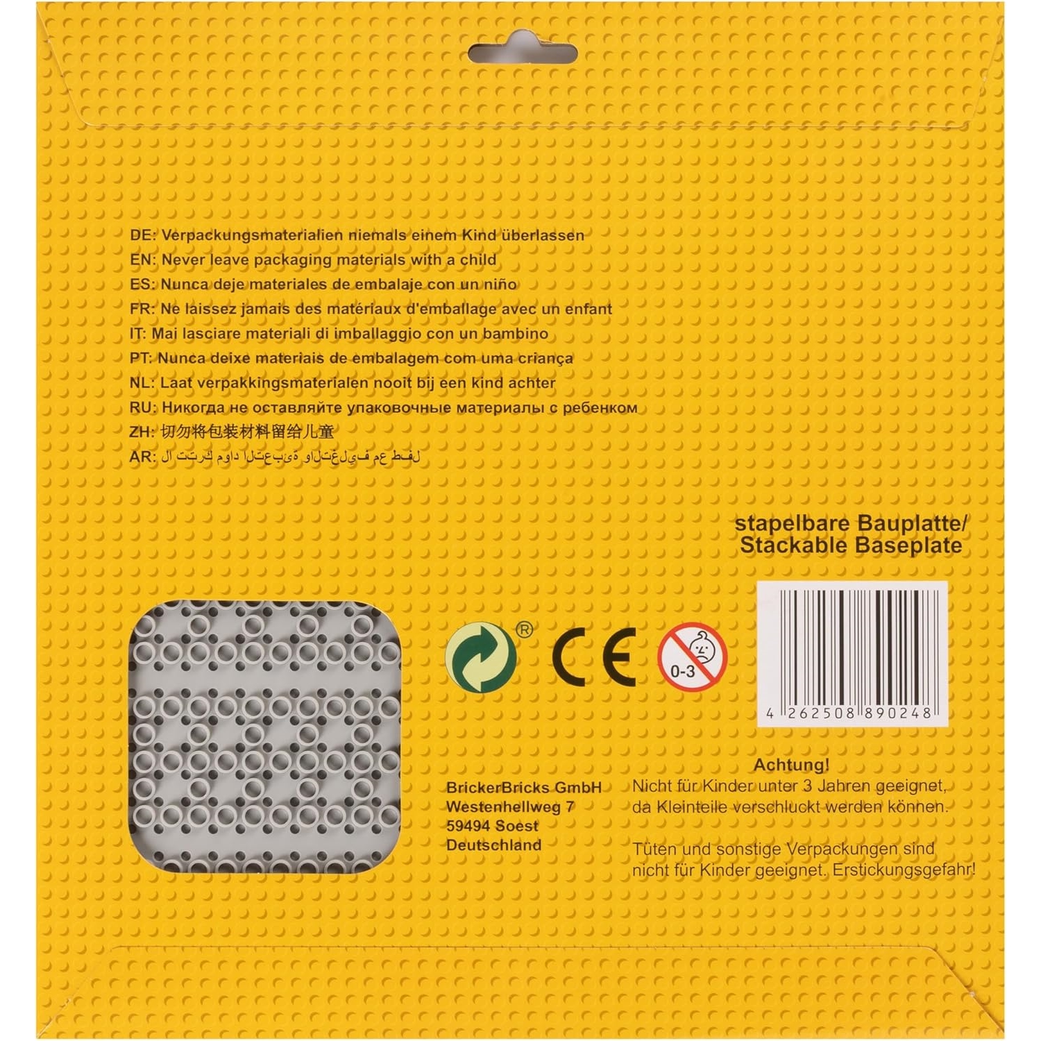 BR1CKS B-00009 Bauplatte 32 x 32 grau