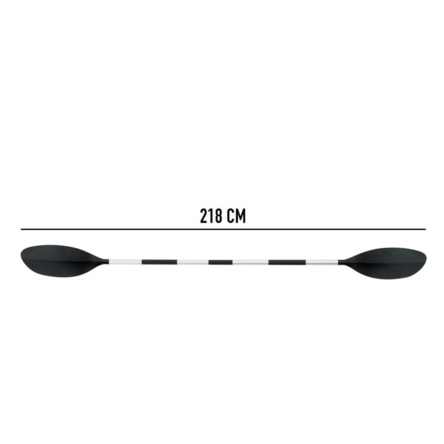 Intex 69629 Aluminium Kajak-Paddel schwarz 218cm