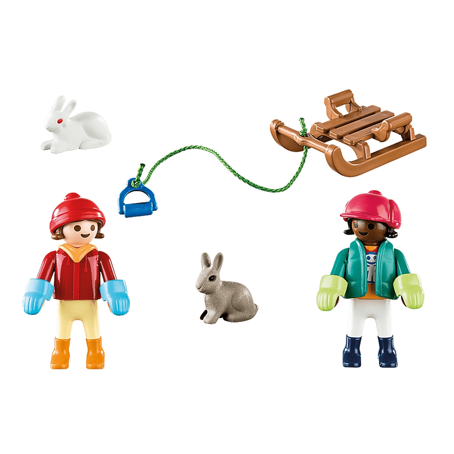 PLAYMOBIL 70250 Kinder mit Schlitten