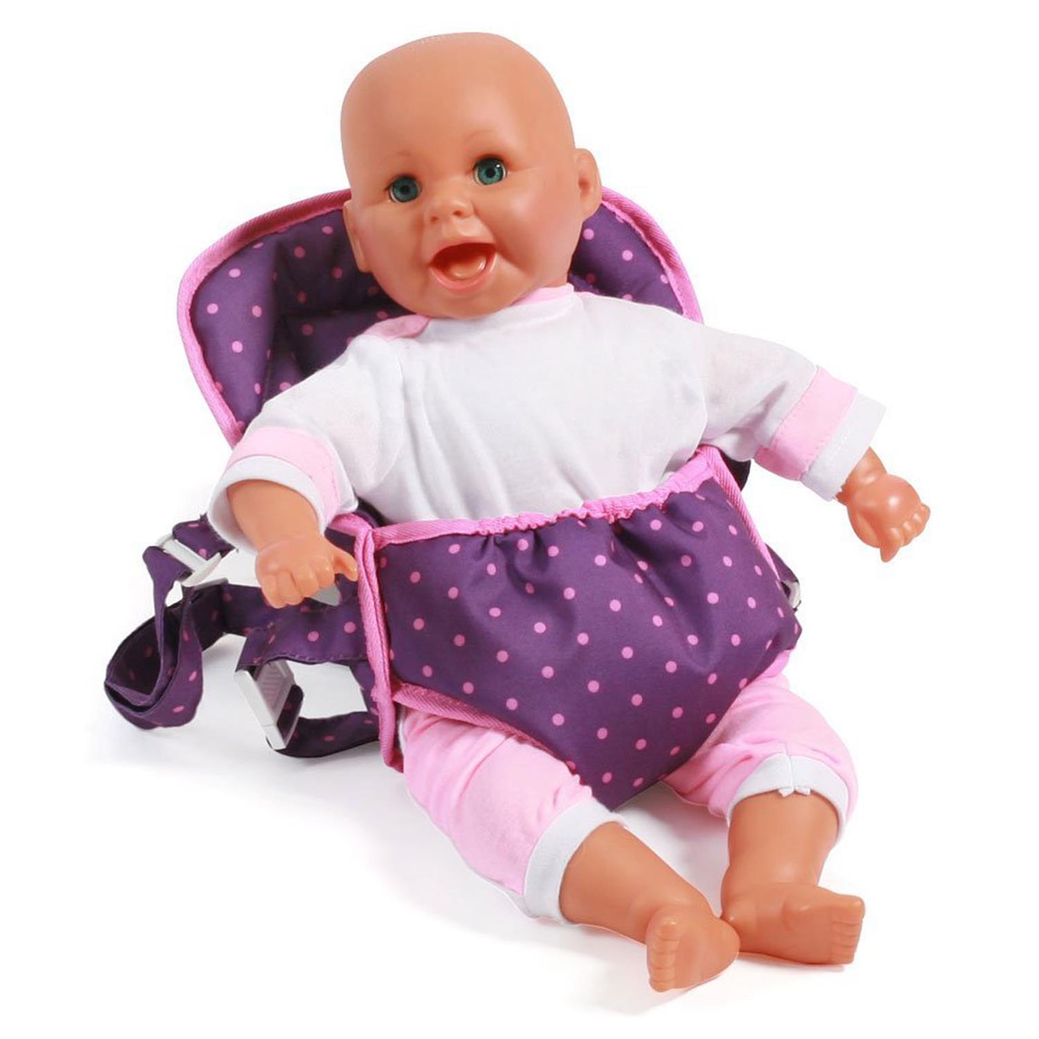 Bayer Chic 2000 782 40 Puppen-Tragegurt, Dots Purple-Pink