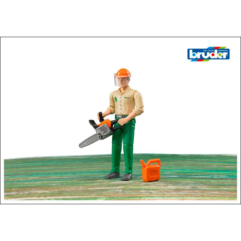Bruder 60030 Forstarbeiter mit Zubehör