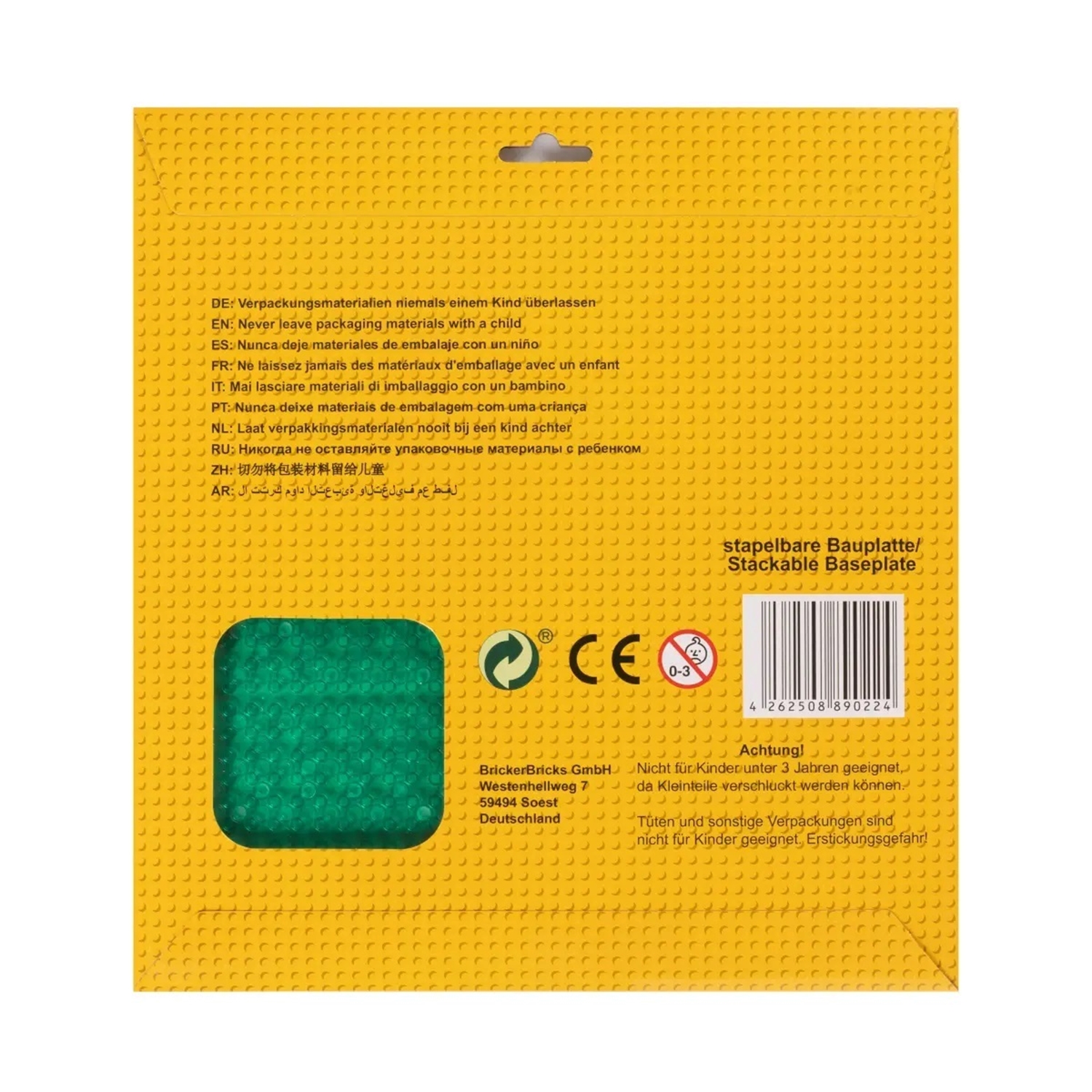 BR1CKS B-00007 Bauplatte 32 x 32 hellgrün