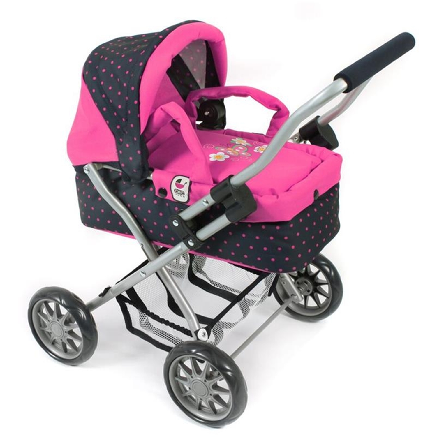 Bayer Chic 2000 555-12 Mini-Kuschelwagen SMARTY, Dots Navy Pink