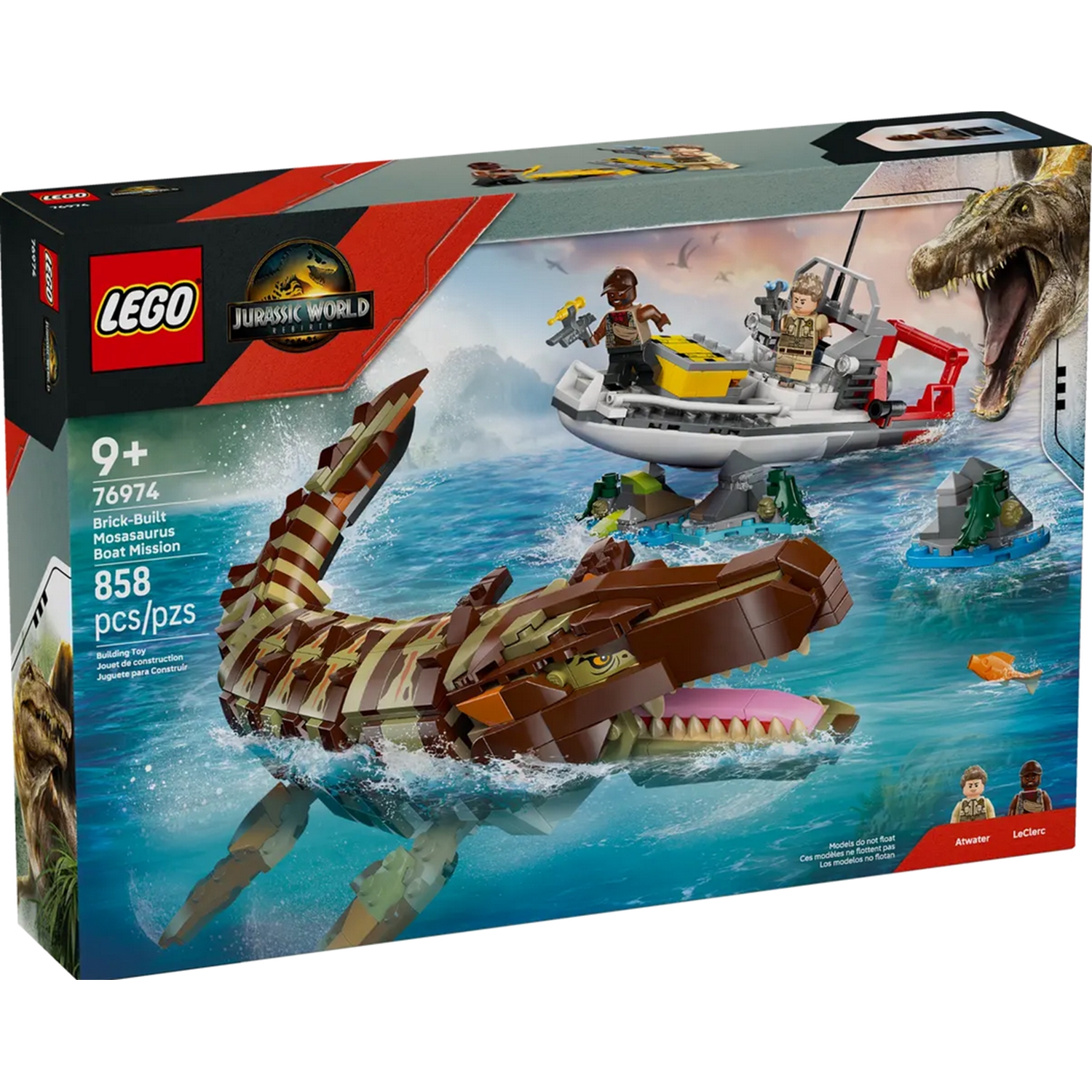 LEGO 76974 Jurassic World™ Mosasaurier: Die Bootmission
