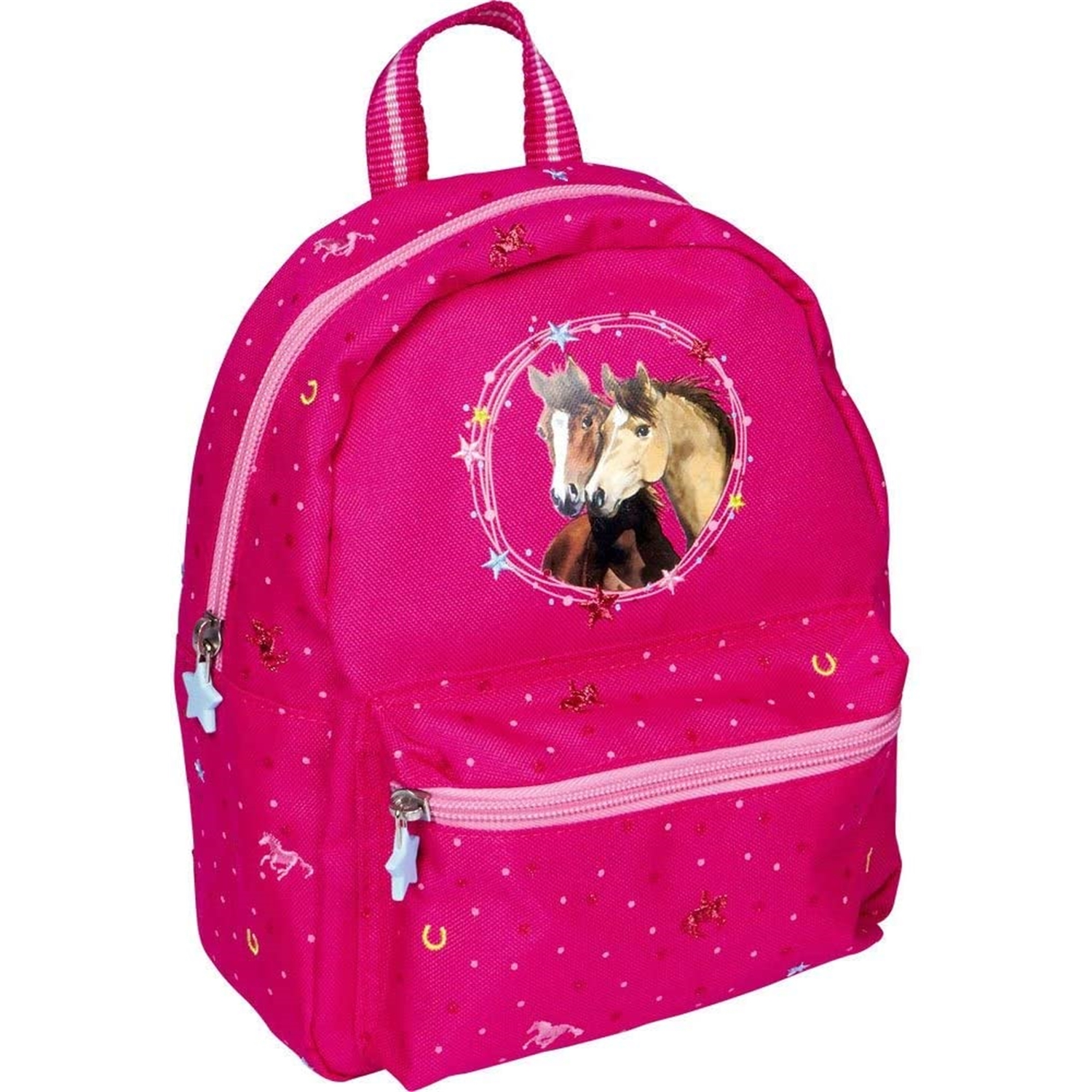 Coppenrath Verlag 15487 Kindergartenrucksack Pferdefreunde (pink mit Glitz