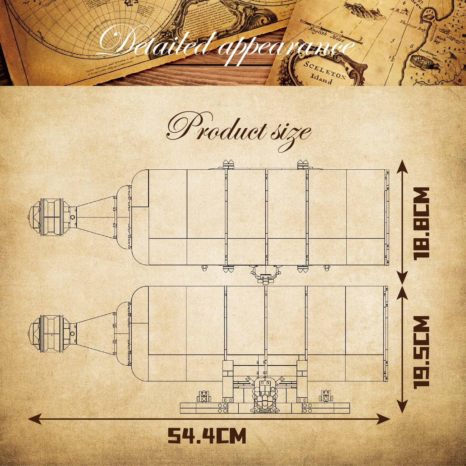 Mould King 10066 Revenge in a Bottle Buddelschiff