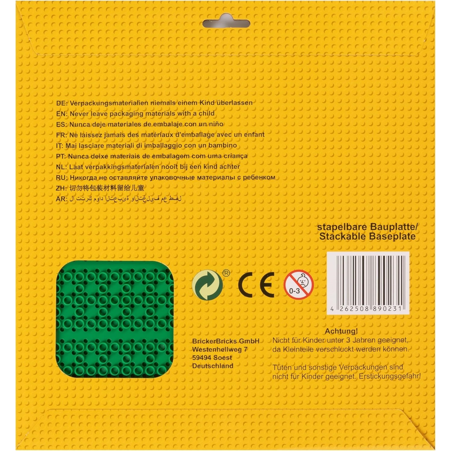 BR1CKS B-00008 Bauplatte 32 x 32 dunkelgrün