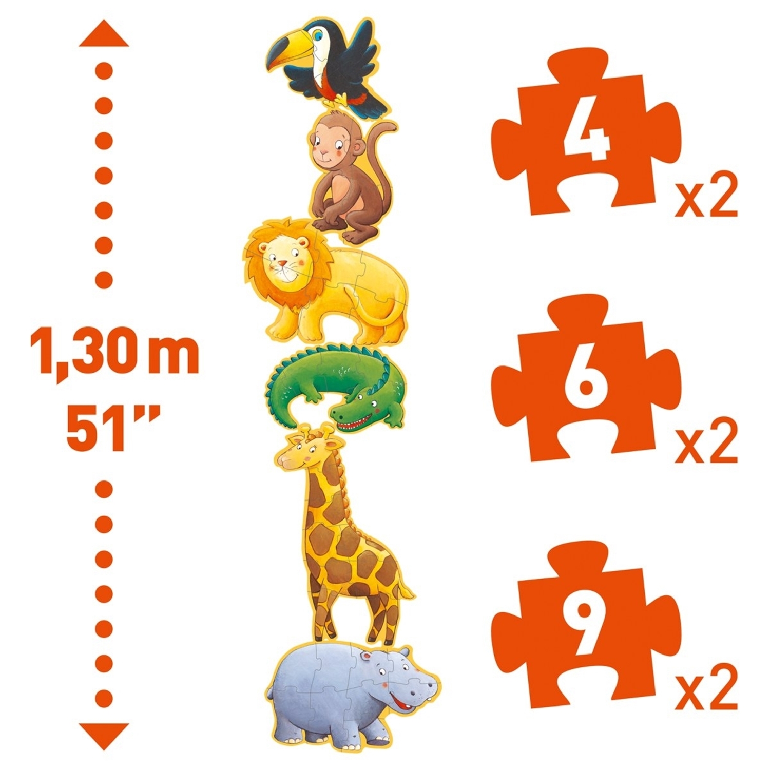 Djeco DJ07114 Erstes Puzzlen - Äffchen und Freunde