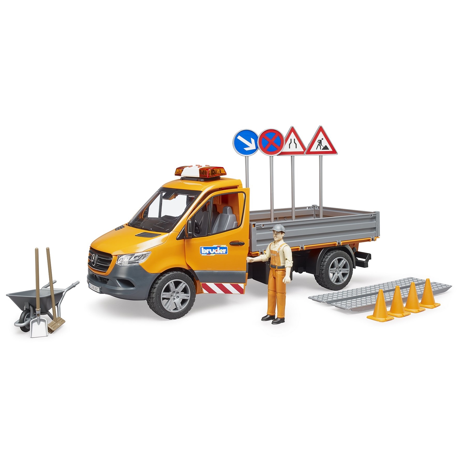 Bruder 02677 MB Sprinter Kommunal mit Fahrer L+S Modul und Zube