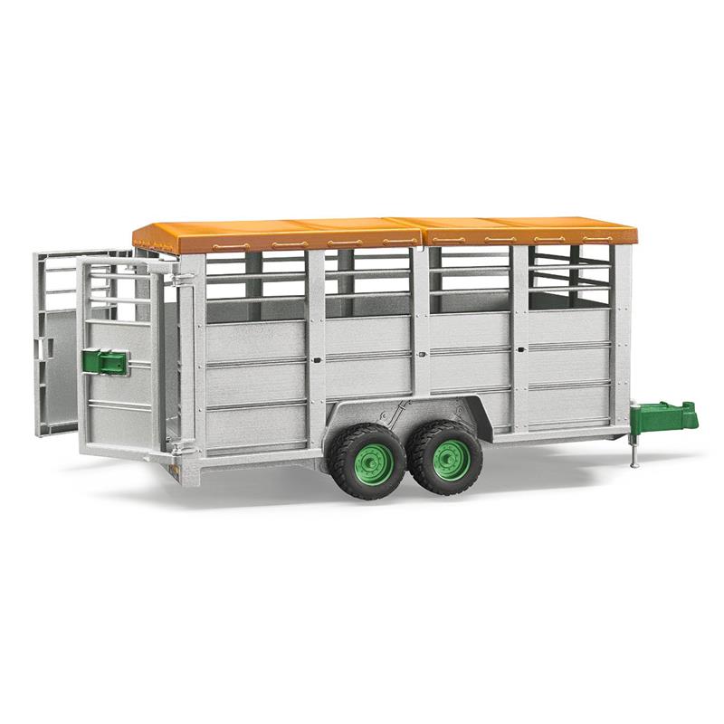 Bruder 02227 Viehtransportanhänger mit 1 Kuh