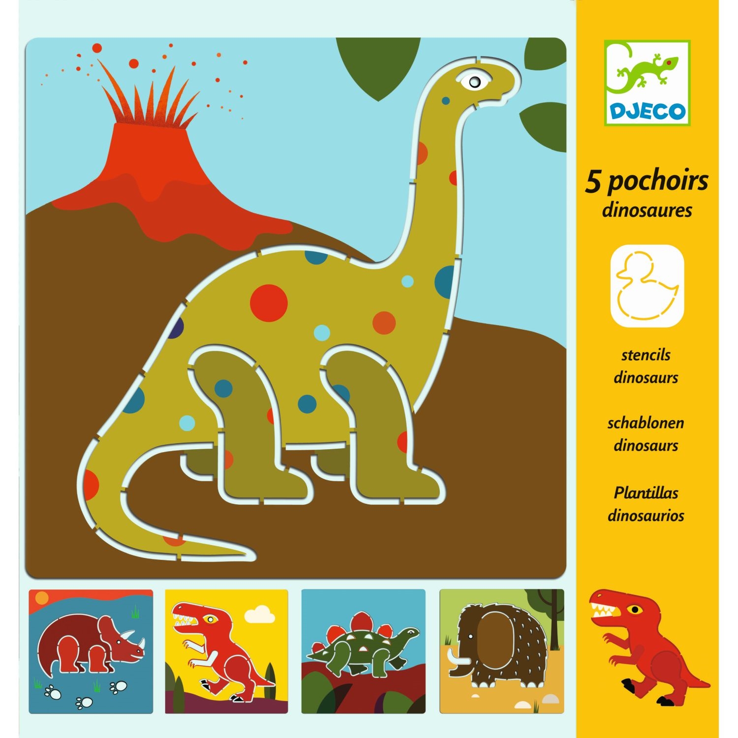 Djeco DJ08863 Schablone: Dinosaurier