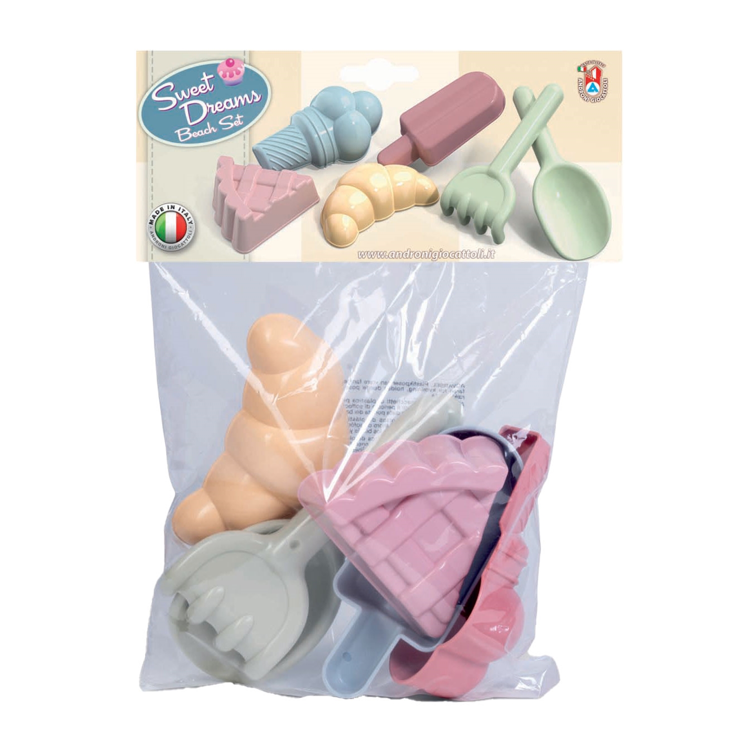 Androni Giocattoli 3402-00BK Eis und Backförmchen pastellfarben