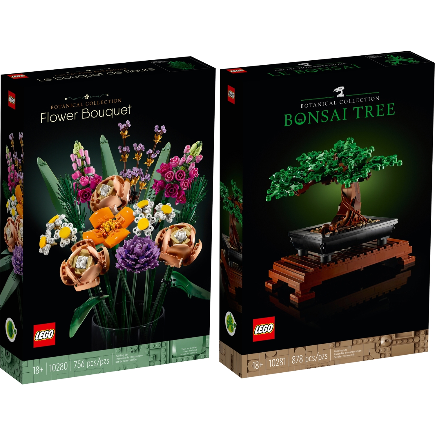 LEGO 10280 10281 Creator Expert 2er Set Blumenstrauß + Bonsai Baum