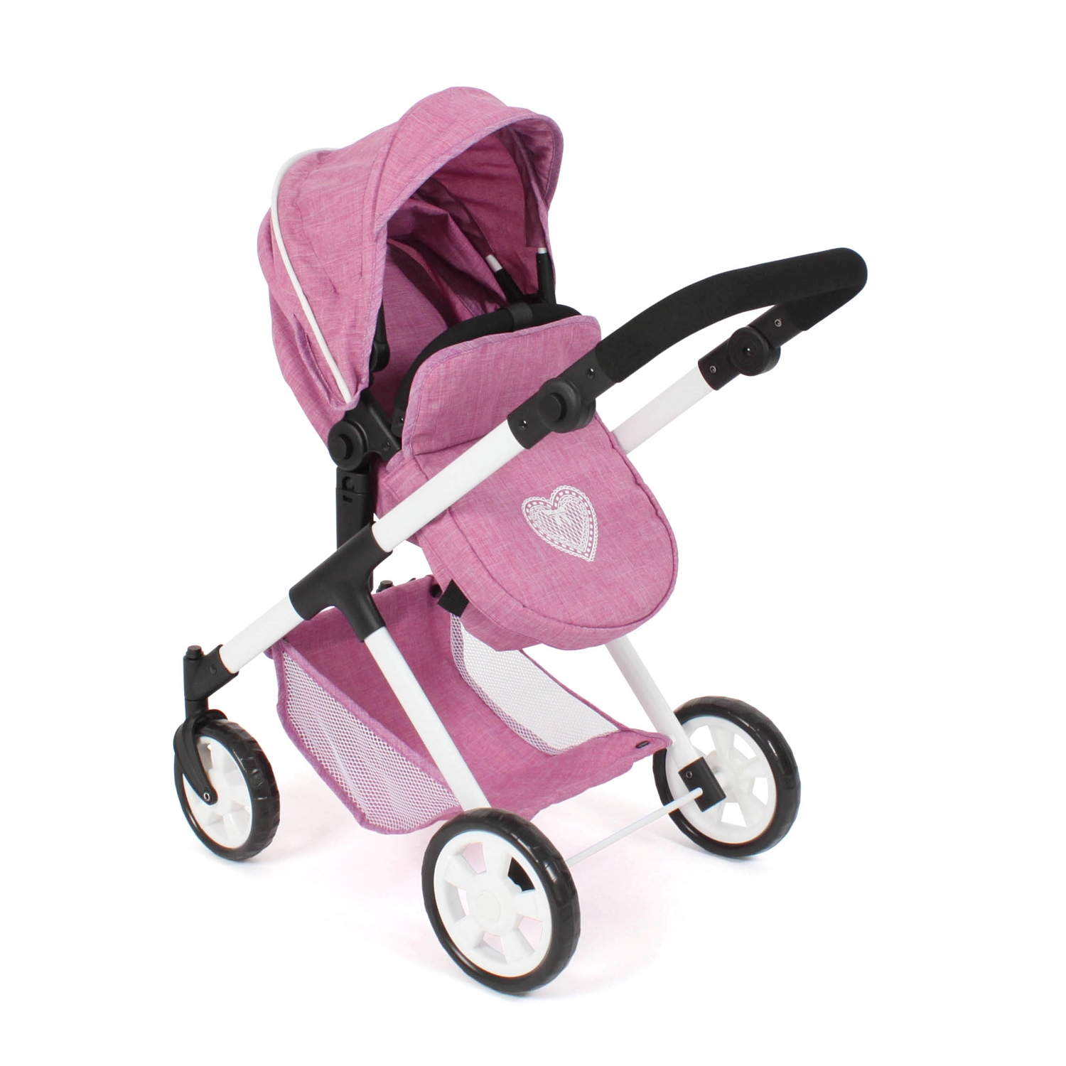 Bayer Chic 2000 567-62 Kombi Puppenwagen Mila, Jeans pink