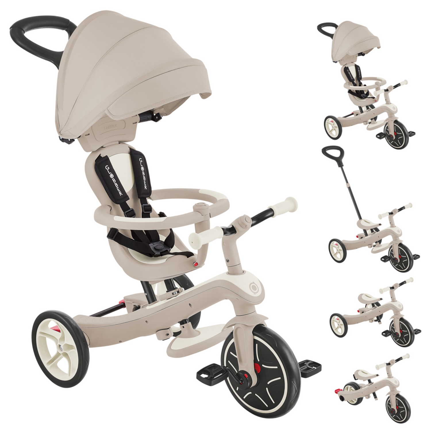 Globber 637-566 GLOBBER EXPLORER TRIKE 4in1 ECO kokos weiß