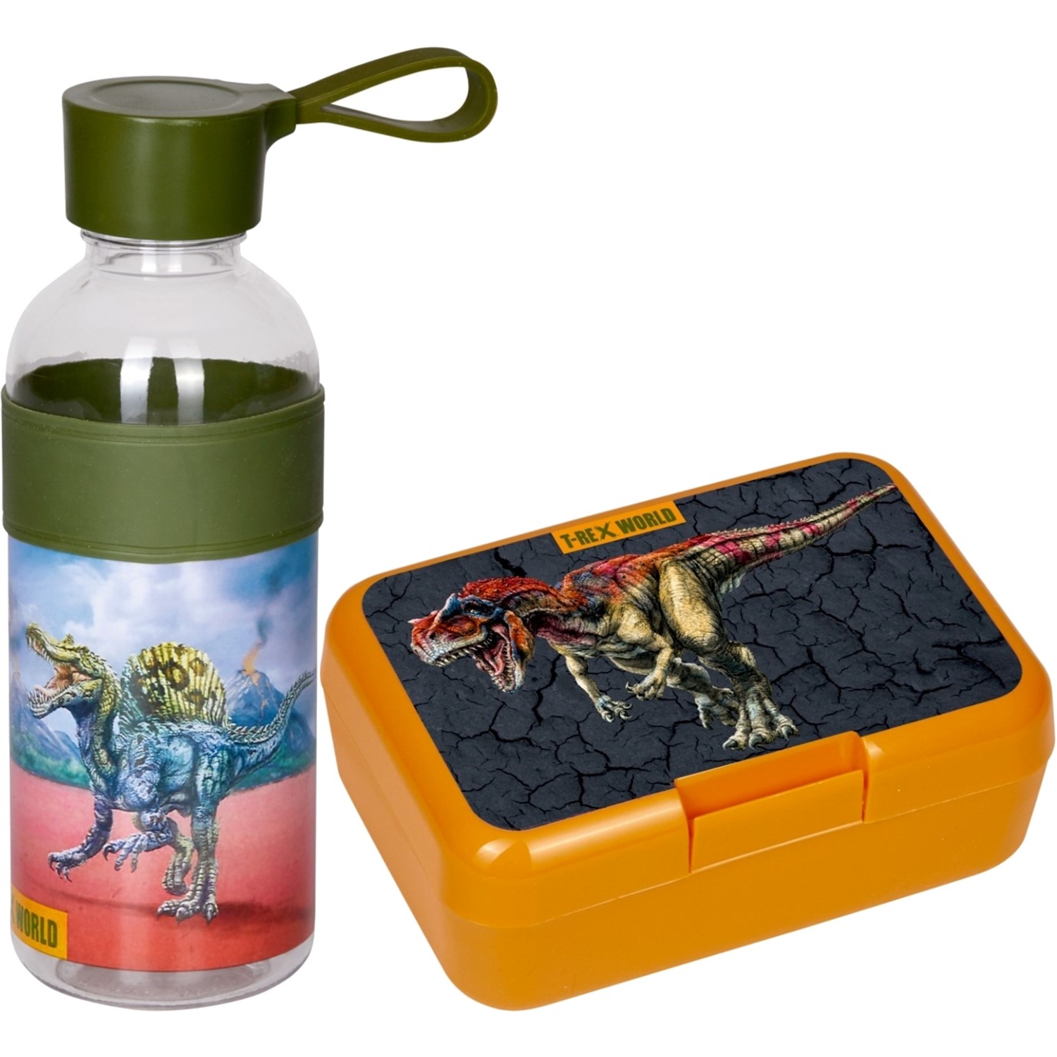 Coppenrath Verlag 14611 16637 T-Rex World 2er Set Butterbrotdose + Trinkflasche