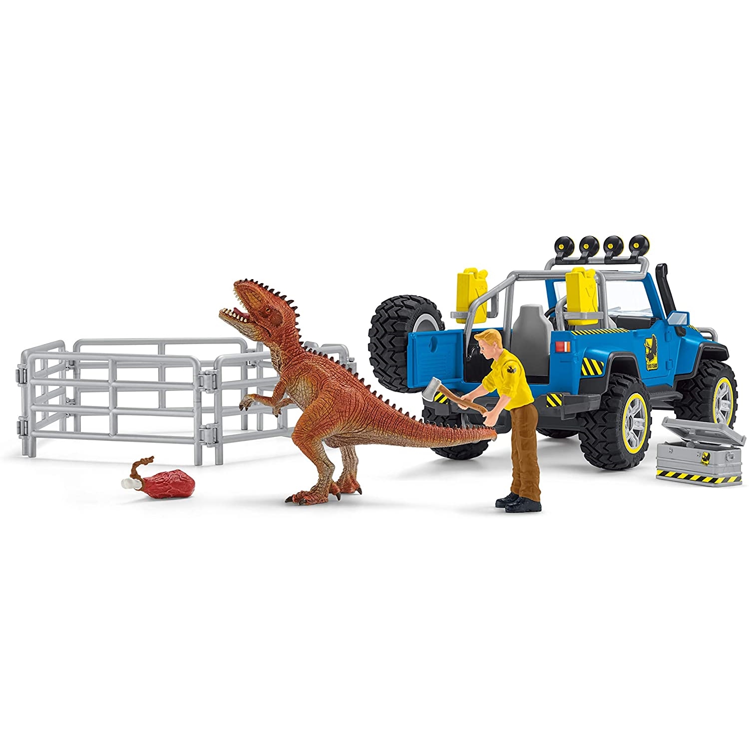 Schleich 41464 Geländewagen mit Dino-Außenposten
