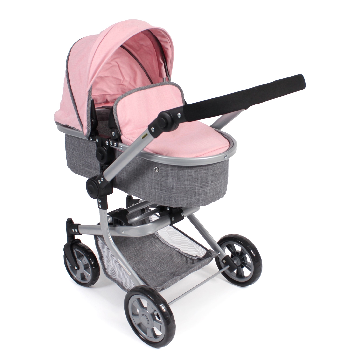 Bayer Chic 2000 595-15 Kombi-Puppenwagen Mika Melange grau-rosa