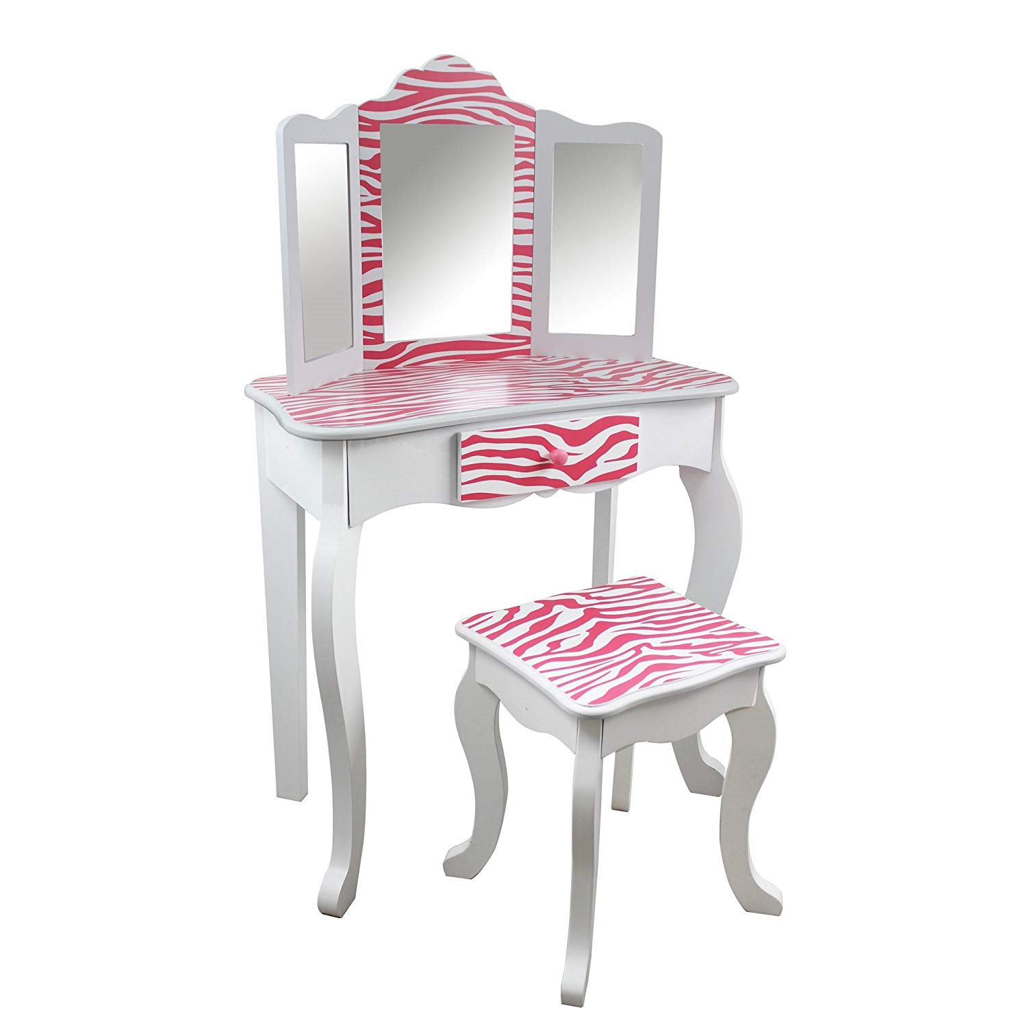 Bayer Chic 2000 TD-11670B Schminktisch mit Hocker, Zebradesign