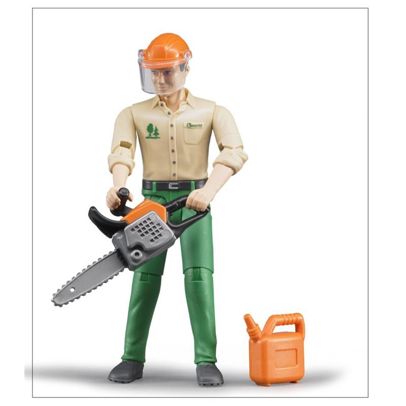 Bruder 60030 Forstarbeiter mit Zubehör