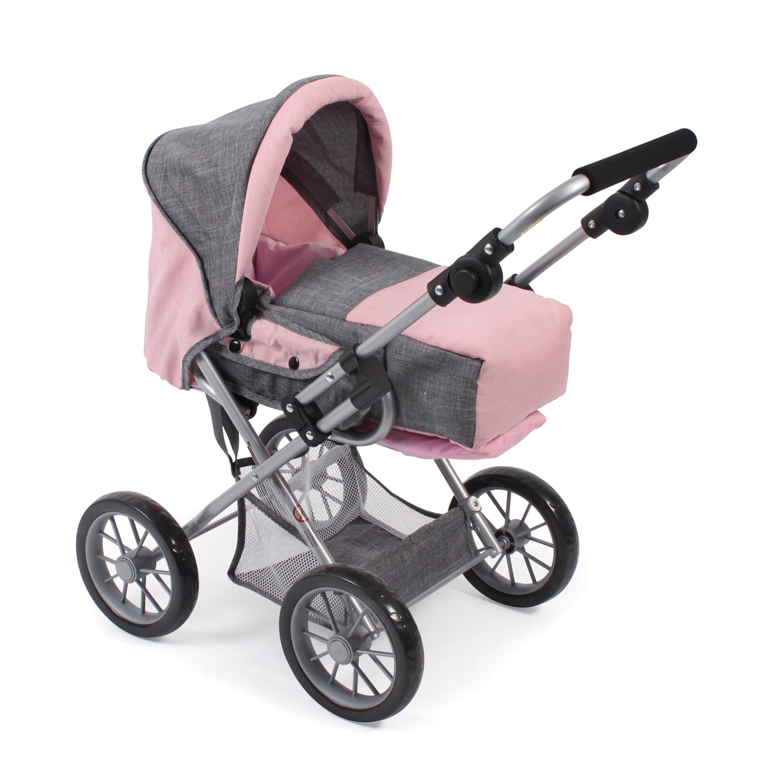 Bayer Chic 2000 560-15 Kombi-Puppenwagen Leni Melange grau-rosa