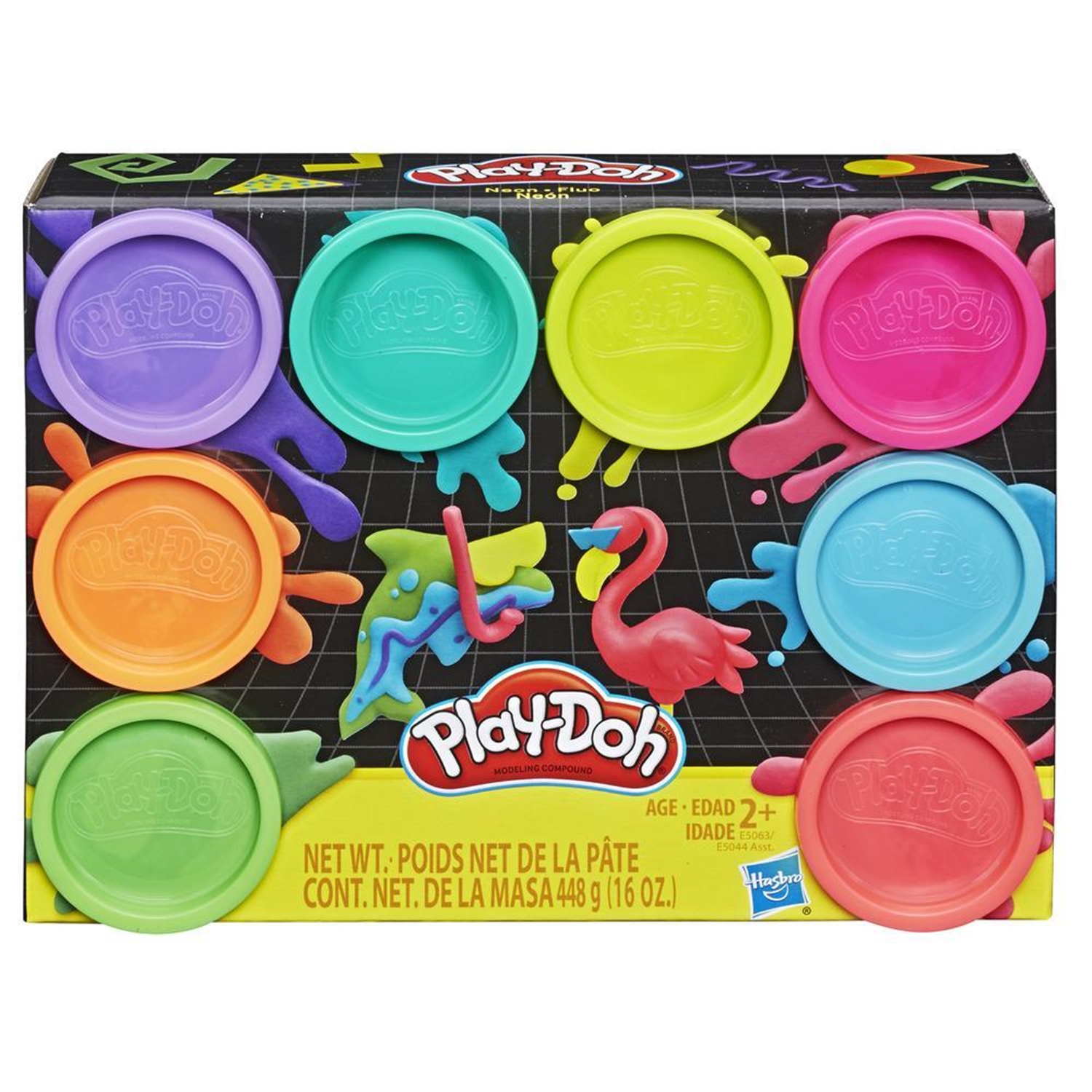 Hasbro E5063EU40 Play-Doh 8er-Pack Spielknete in 8 Neonfarben