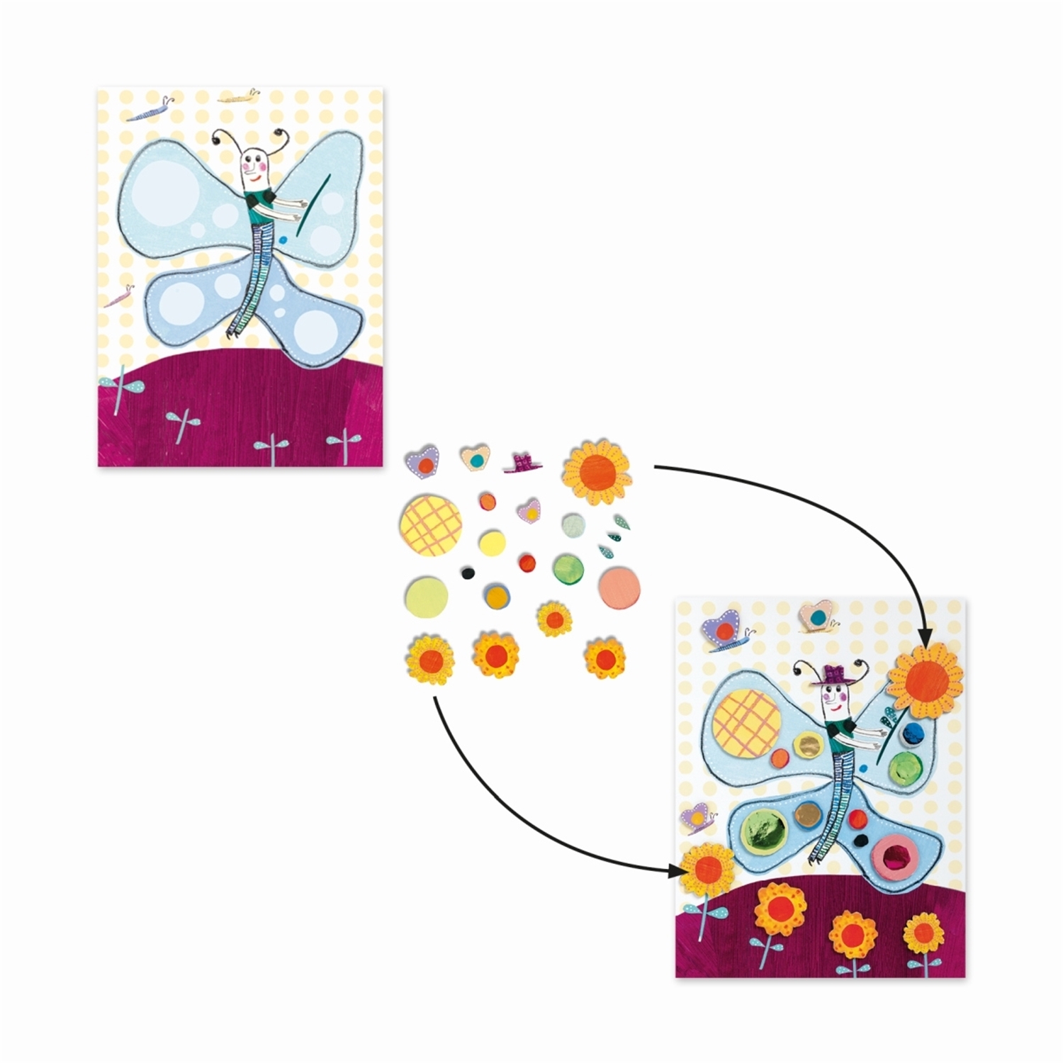 Djeco DJ08666 Collagen für die Kleinen - So Pop