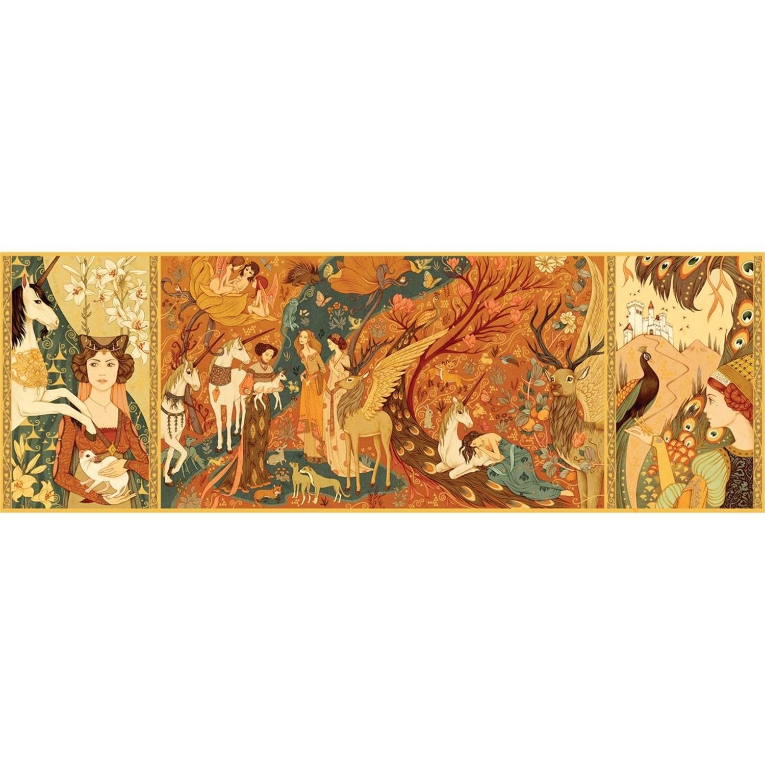 Djeco DJ07624 Puzzle Gallerie - Unicorn Garden, 500 Teile