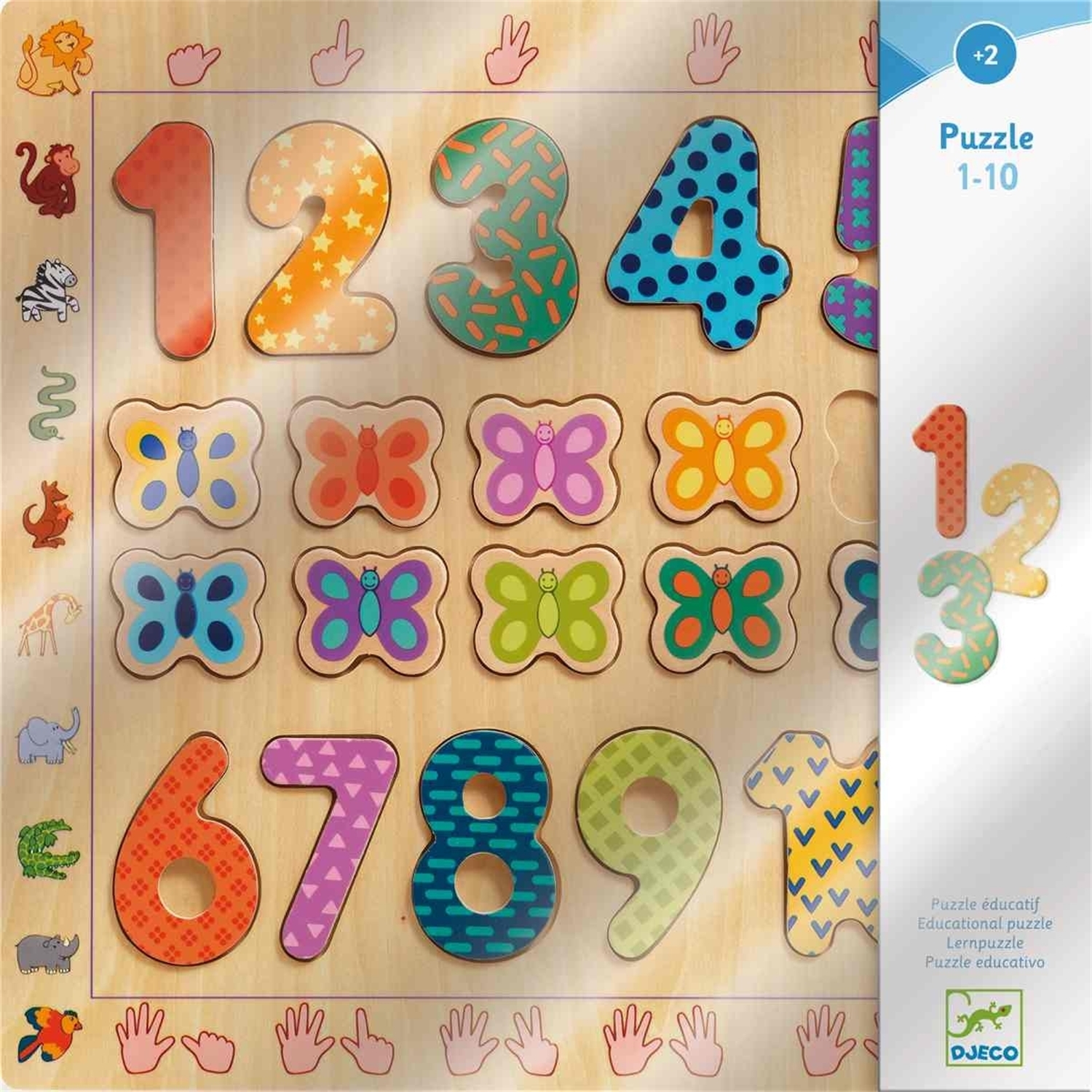Djeco DJ01801 Holz Puzzle: 1 to 10